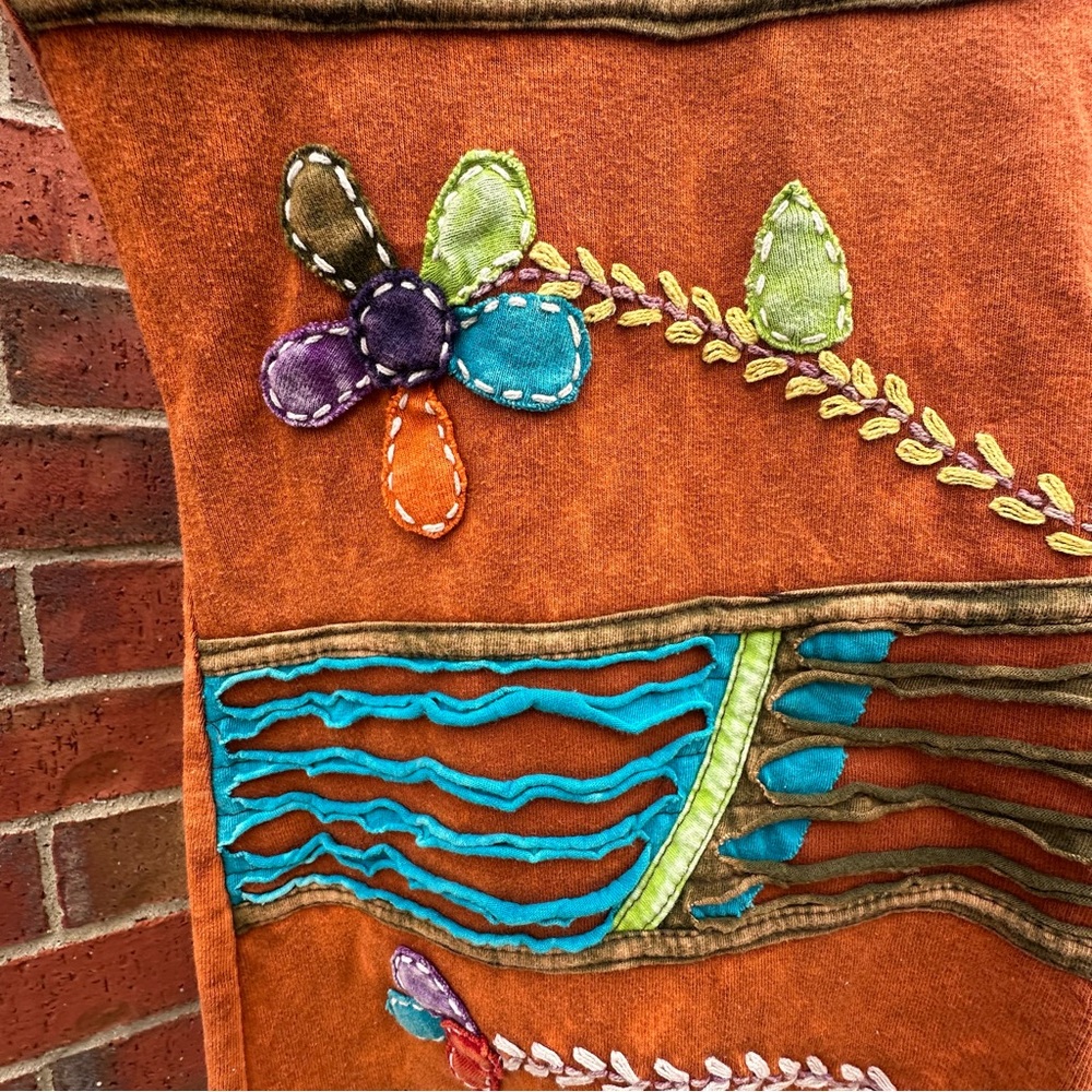 Boho Rising International Patchwork Appliqu Tee F… - image 4